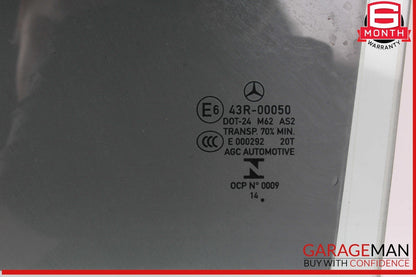14-18 Mercedes W117 CLA250 Rear Left Driver Side Door Window Glass OEM