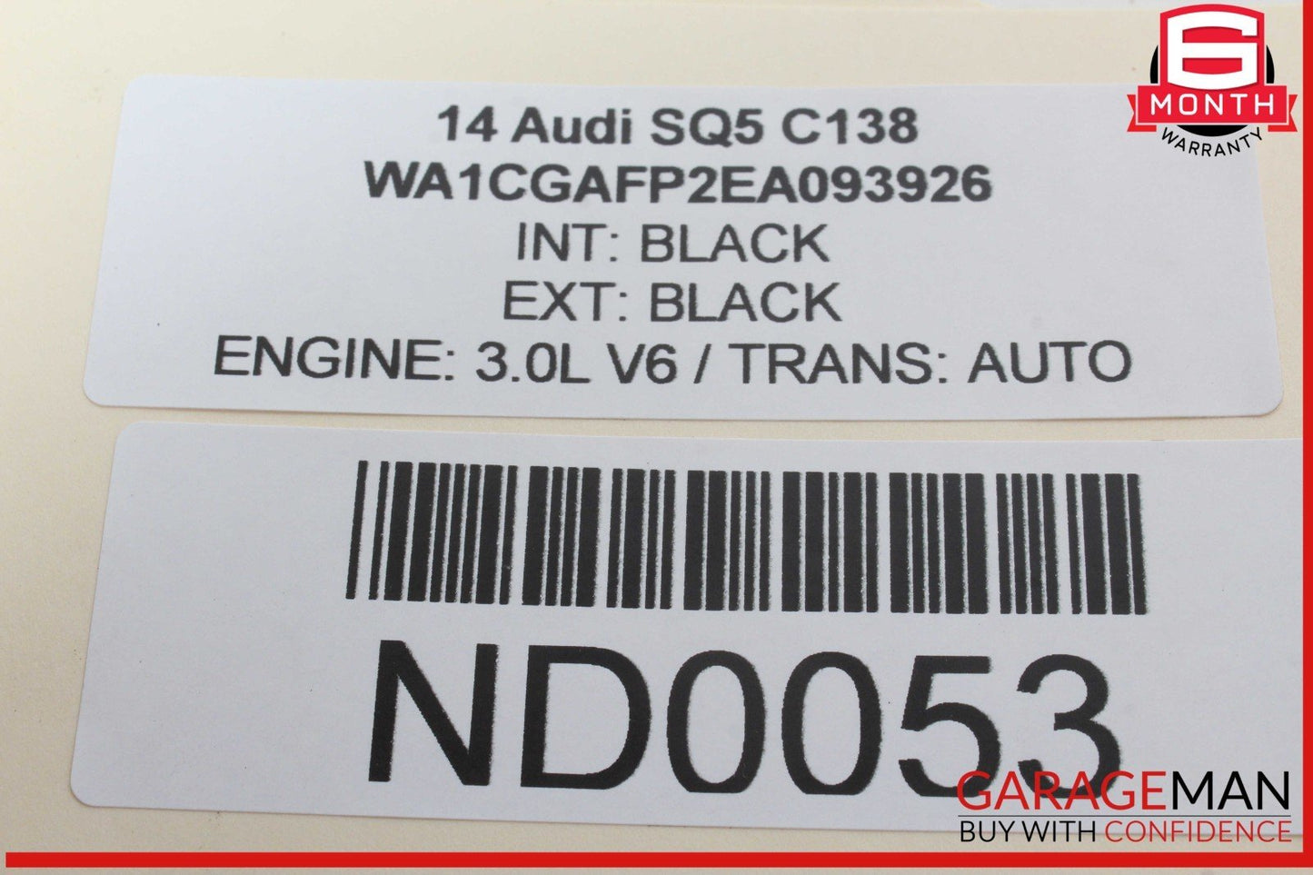 14-17 Audi SQ5 Front Left Driver Side Exterior Door Handle Black OEM