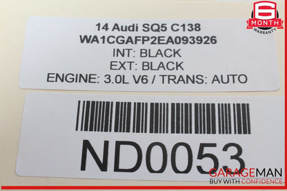 14-17 Audi SQ5 Front Left Driver Side Exterior Door Handle Black OEM