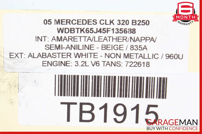 03-09 Mercedes W209 CLK320 Front Left Side Wheel Spindle Knuckle Hub Bearing RWD