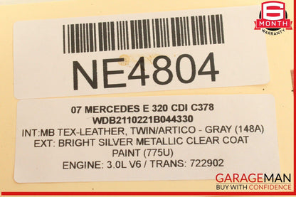 03-09 Mercedes W211 E320 CDI CLS500 Hazard Switch Control Panel 2116800552 OEM