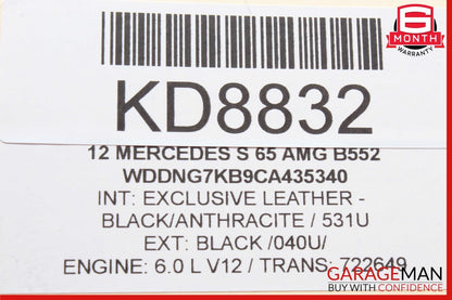 07-14 Mercedes W221 S65 AMG S550 Electronic Parking Brake Switch Release Module