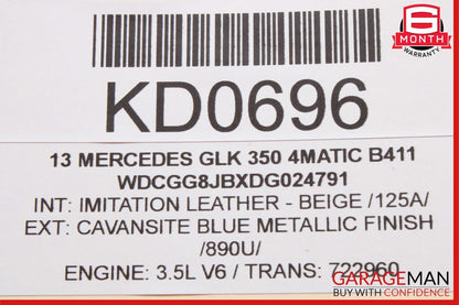 08-18 Mercedes GLK350 C250 SLK250 Front Right Side Door Control Module Unit