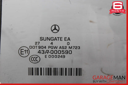 07-13 Mercedes W221 S400 S63 AMG Quarter Window Glass Rear Left Driver Side OEM