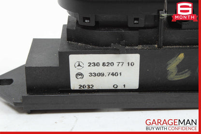03-08 Mercedes R230 SL500 Right Side Center Console ESP Off Blank Filler Switch
