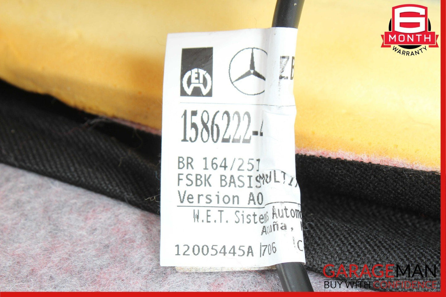 09-13 Mercedes W164 ML550 R350 Front Right Side Upper Seat Cushion Black OEM