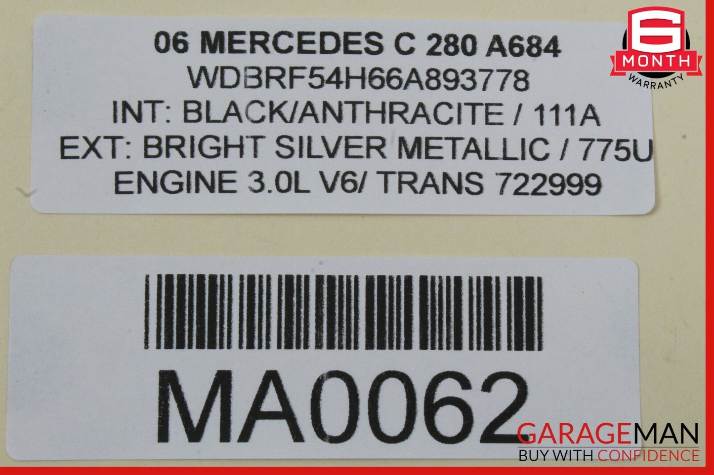 05-07 Mercedes W203 C230 C320 Dash Hazard Door Lock ESP Control Switch OEM