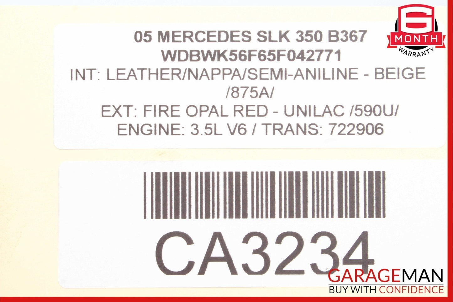 05-11 Mercedes R171 SLK350 SLK280 Front Right Side Lower Control Arm OEM
