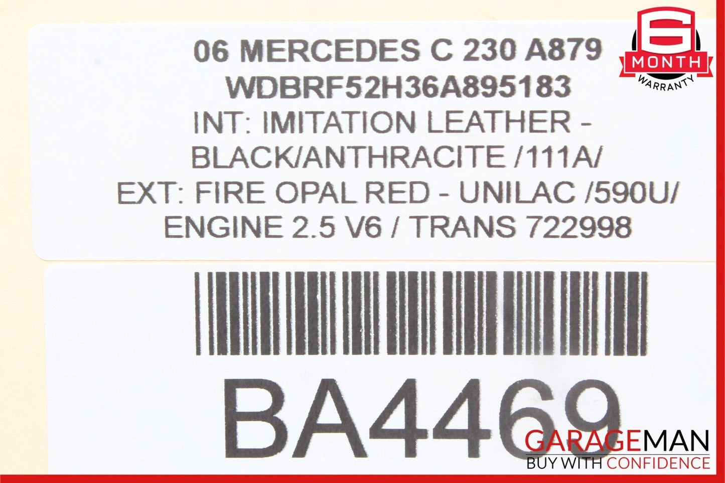 01-07 Mercedes W203 C230 Rear Right Passenger Side Door Lock Latch Actuator OEM