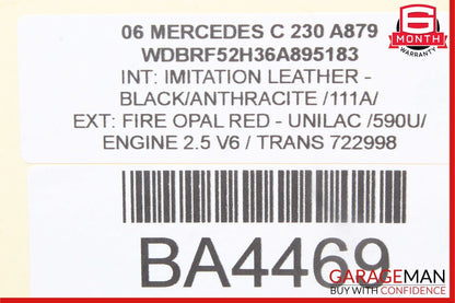 01-07 Mercedes W203 C230 Rear Right Passenger Side Door Lock Latch Actuator OEM