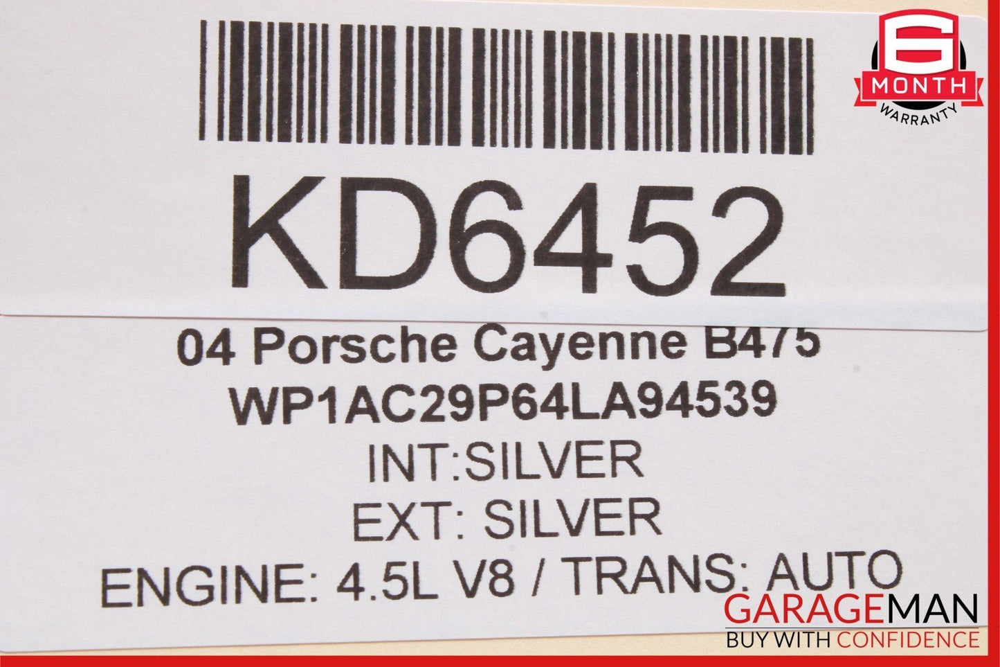 03-10 Porsche Cayenne S 955 957 MAF Mass Air Flow Sensor Meter Tube OEM