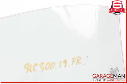 12-20 Mercedes R172 SLC300 Front Right Passenger Side Door Window Glass OEM