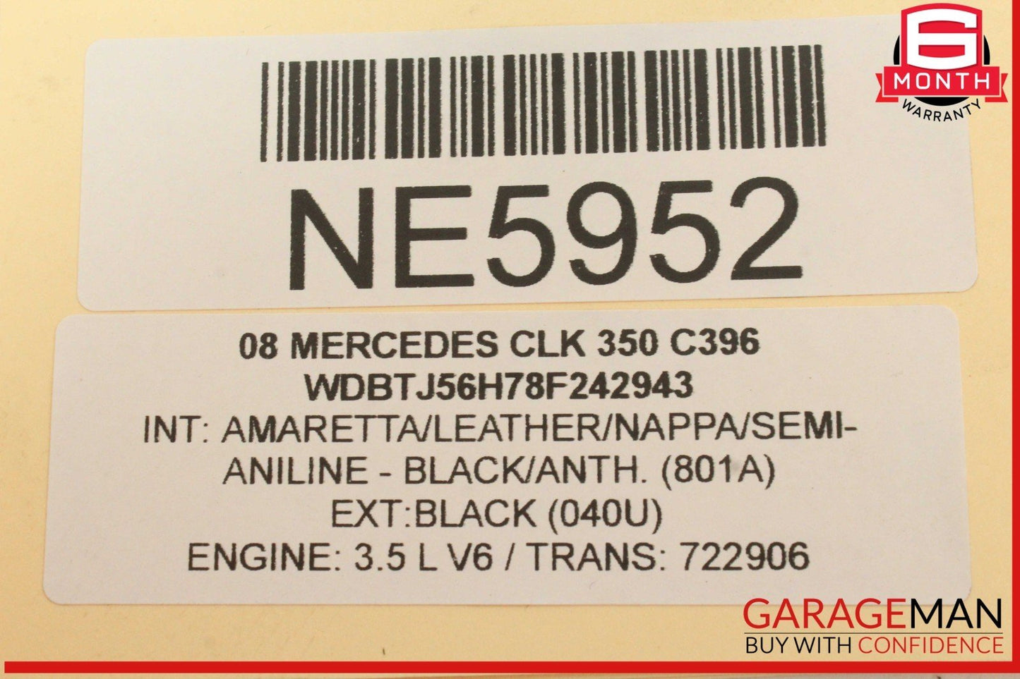 03-08 Mercedes W209 CLK350 SLK280 SLK300 CLK500 Engine Cooling Fan Motor OEM