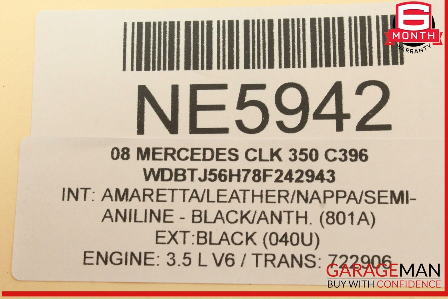 05-11 Mercedes W209 CLK350 Tire Pressure Monitor System TPMS Control Module OEM
