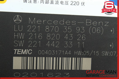 07-10 Mercedes W221 S550 CL550 Front Left / Right Seat Contour Controller Module