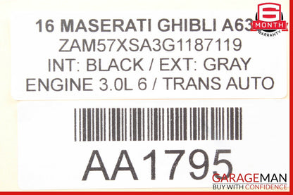 14-17 Maserati Ghibli Rear Upper Overhead Dome Reading Light Map Lamp