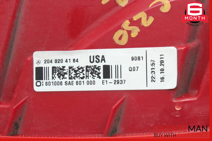 12-14 Mercedes W204 C250 Rear Right Passenger Side Taillight Tail Light Lamp OEM