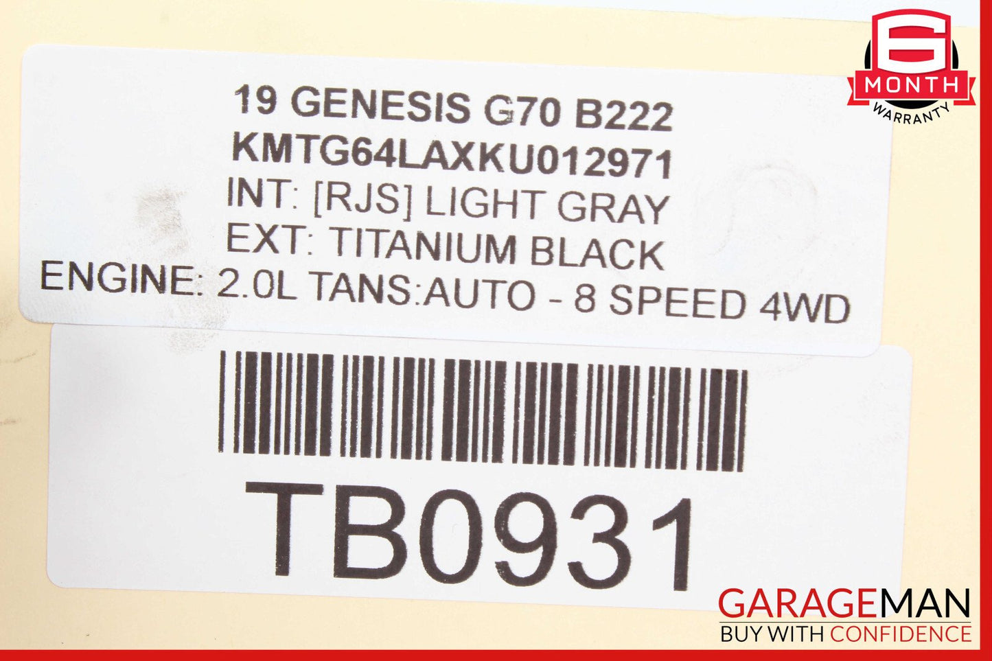 19-21 Genesis G70 Front Axle Differential Carrier Diff KT1NEI1036 OEM