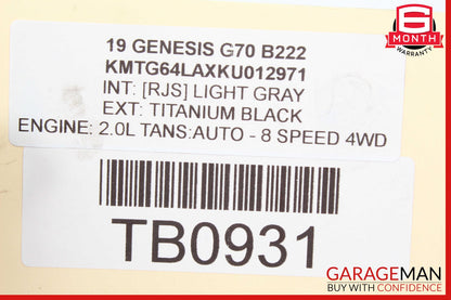 19-21 Genesis G70 Front Axle Differential Carrier Diff KT1NEI1036 OEM