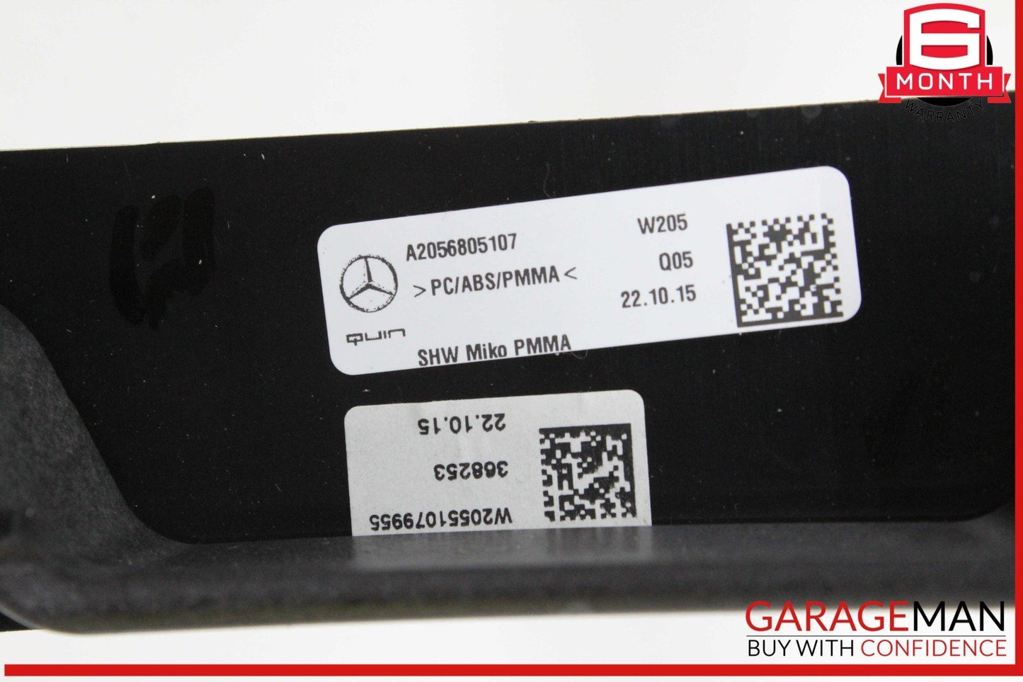 15-18 Mercedes W205 C300 C350e Center Console Trim Bezel Black 2056805107 OEM