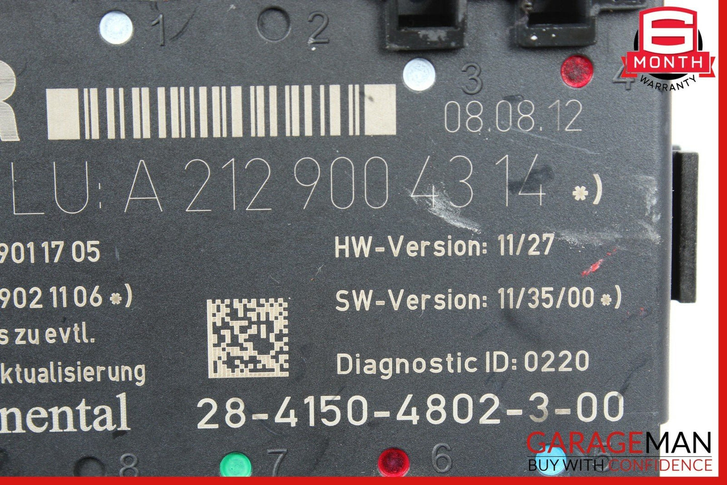 08-14 Mercedes W204 C250 C300 C350 Front Right Side Door Control Module Unit