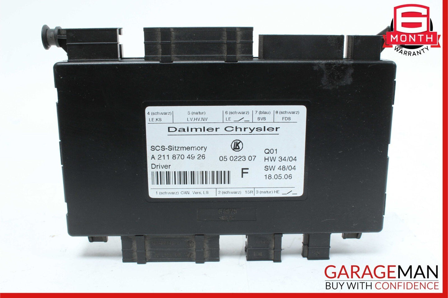 03-11 Mercedes W219 CLS550 SLK280 E350 Front Left Side Seat Control Module OEM