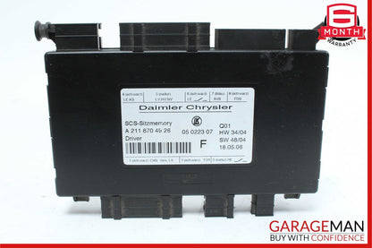 03-11 Mercedes W219 CLS550 SLK280 E350 Front Left Side Seat Control Module OEM