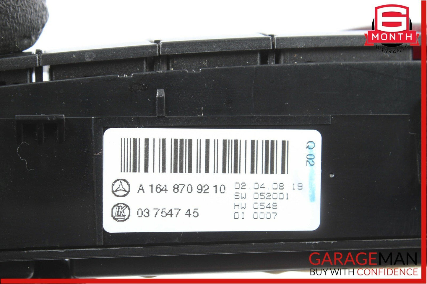 06-12 Mercedes X164 GL450 GL550 ML550 Hazard Light Switch Control Panel Module