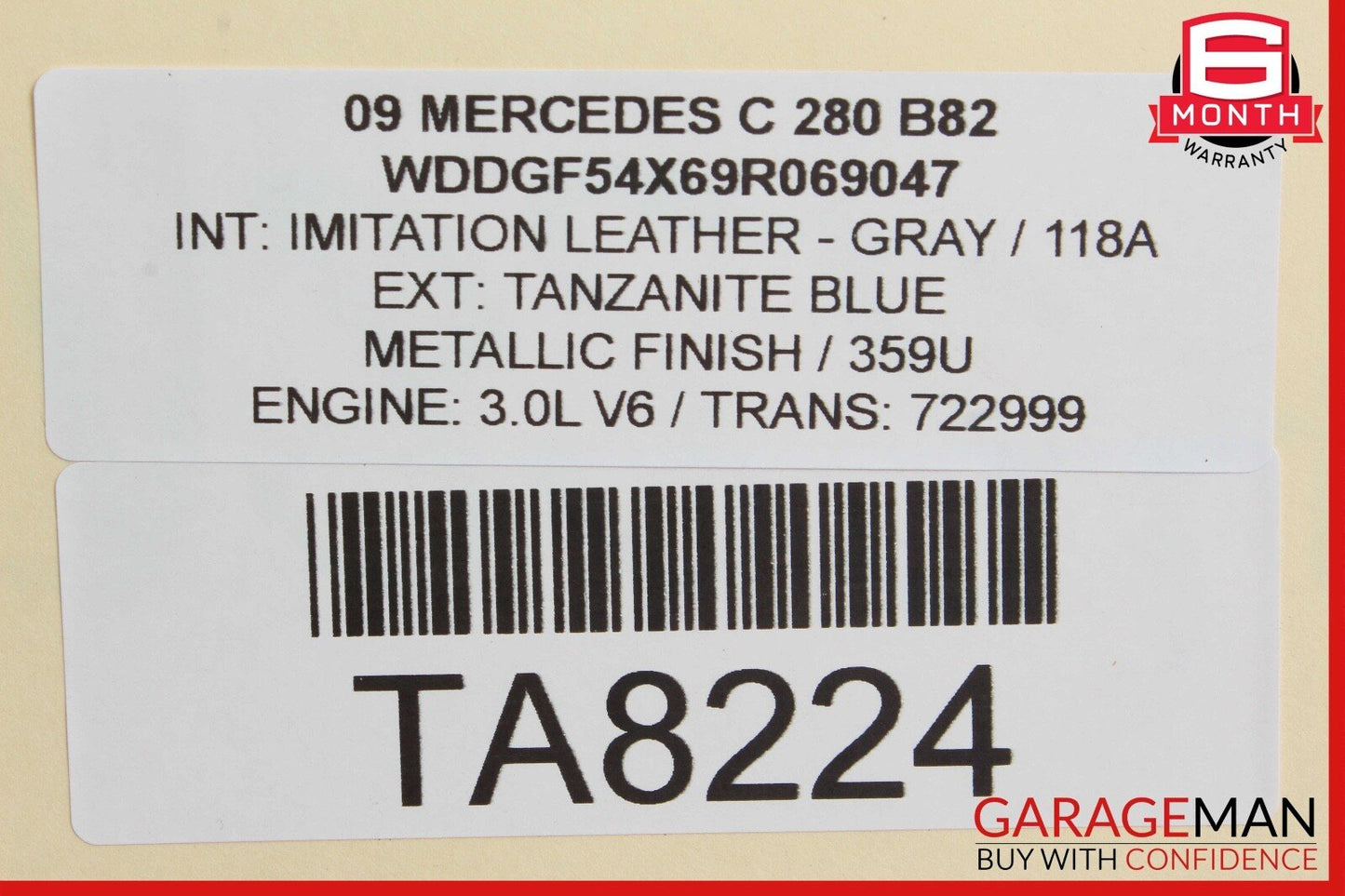 08-14 Mercedes W204 C280 Gear Shift Shifter Selector Indicator Boot Knob OEM
