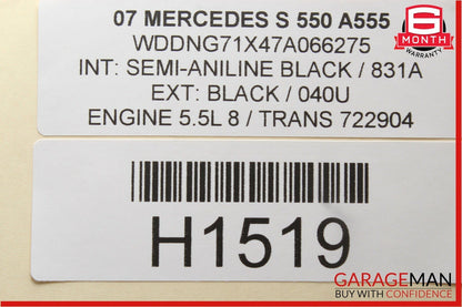 07-11 Mercedes S550 SL550 E550 Right Side Engine Cylinder Head Valve Cover