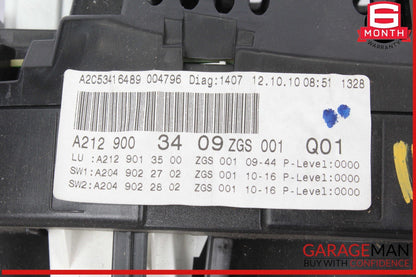 10-13 Mercedes W212 E350 Wagon Speedometer Odometer Instrument Cluster Gauge OEM