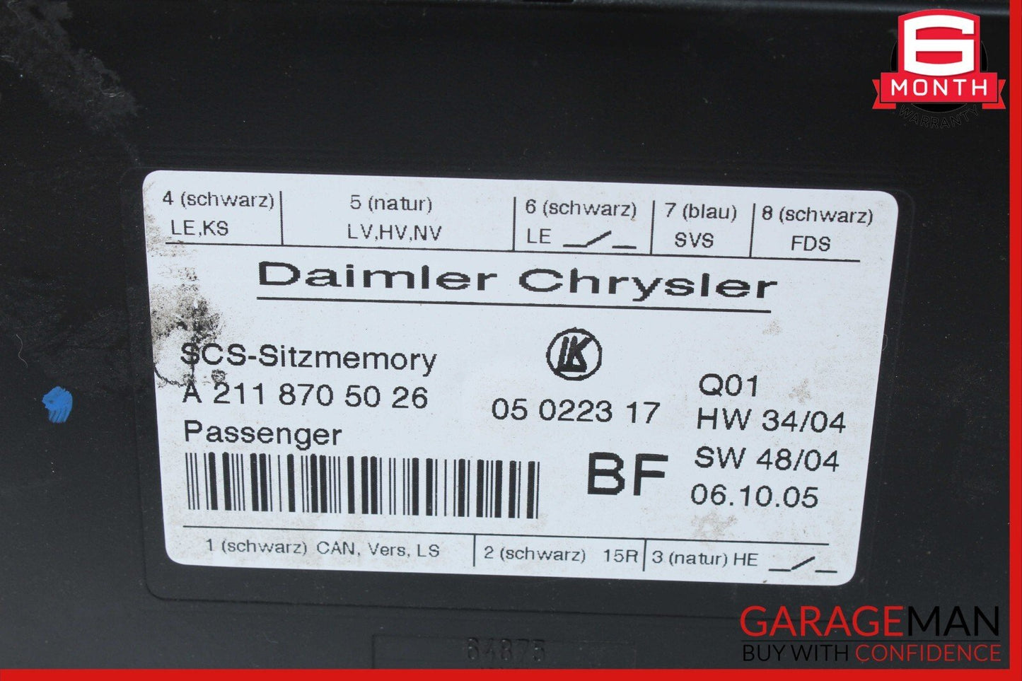05-12 Mercedes W211 E350 GL450 Front Right Side Under Seat Control Module OEM