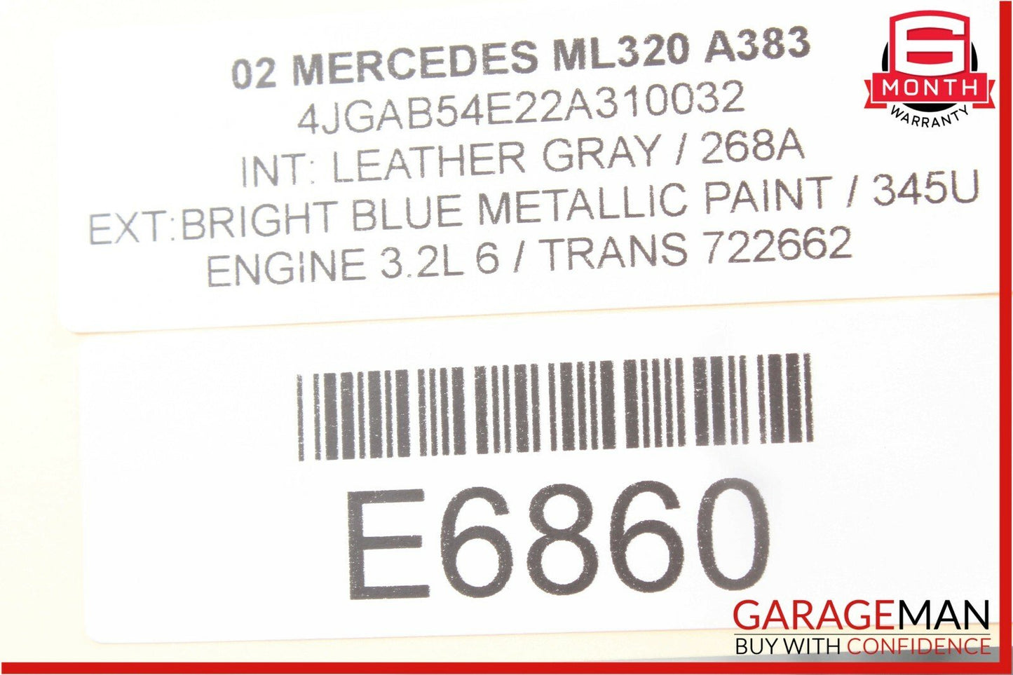 00-06 Mercedes W163 ML320 Voice Recognition Control Module 2038206826 OEM