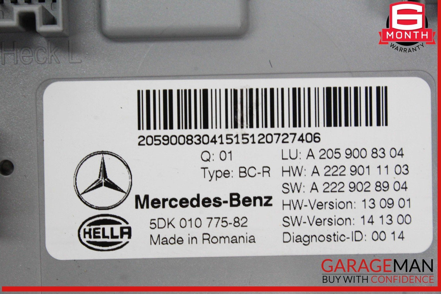 15-18 Mercedes W205 C300 C400 C350e Rear Trunk SAM Control Module Unit OEM