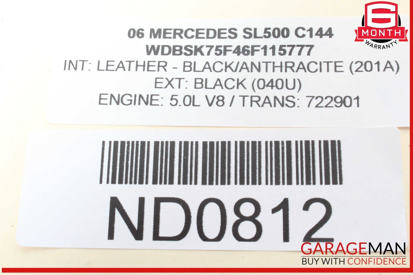 03-08 Mercedes R230 SL500 SL600 SL55 AMG Front Right Side Lower Control Arm OEM