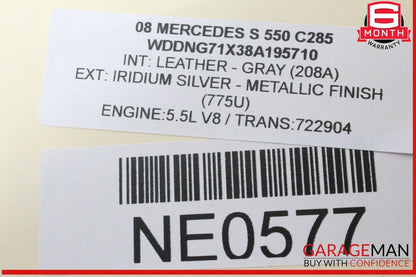 07-13 Mercedes W221 S550 Rear Left Door Lock Latch Actuator 2217305935 OEM