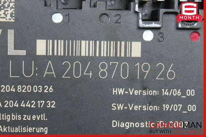 08-14 Mercedes W204 C250 C350 Front Left Side Door Control Module OEM