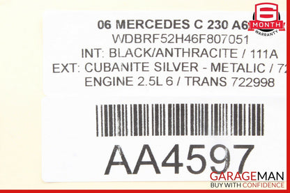 05-07 Mercedes W203 C230 C320 C350 Rare Left Side Exterior Door Handle Silver