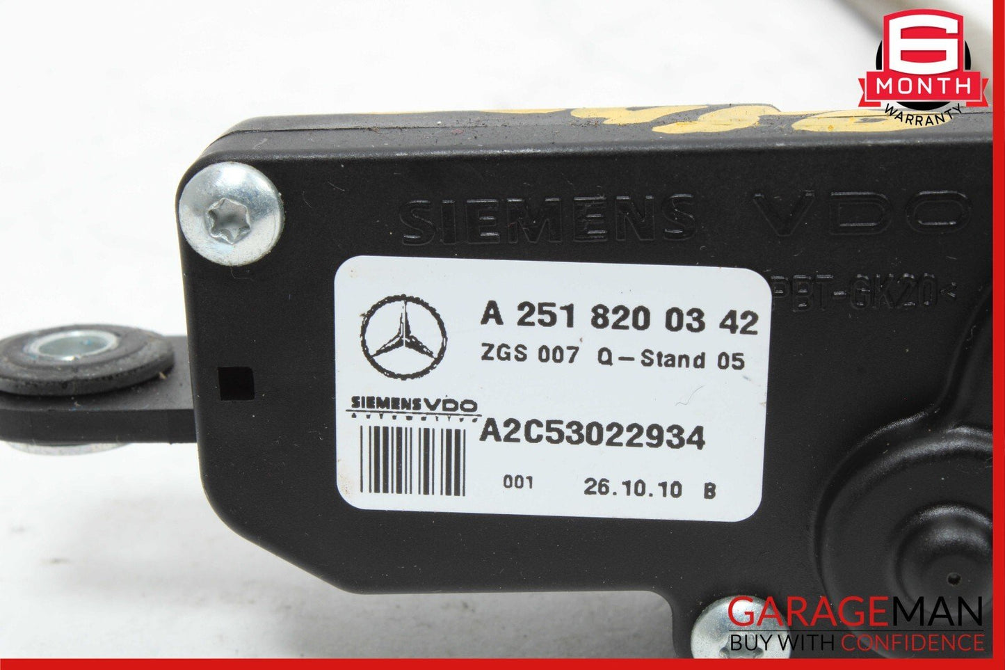 06-12 Mercedes X164 GL450 4MATIC Rear Right Side Quarter Window Regulator Motor