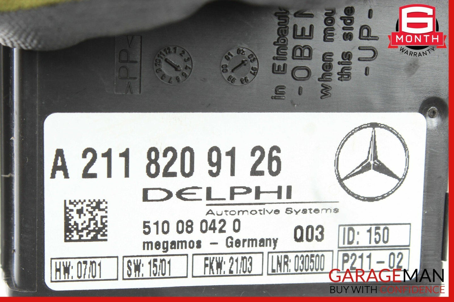 01-08 Mercedes C230 CLK320 SL500 Anti Theft Alarm Module 2118209126 OEM