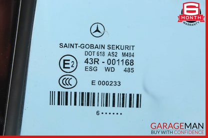 06-11 Mercedes W219 CLS500 CLS63 AMG Rear Left Quarter Door Window Glass OEM