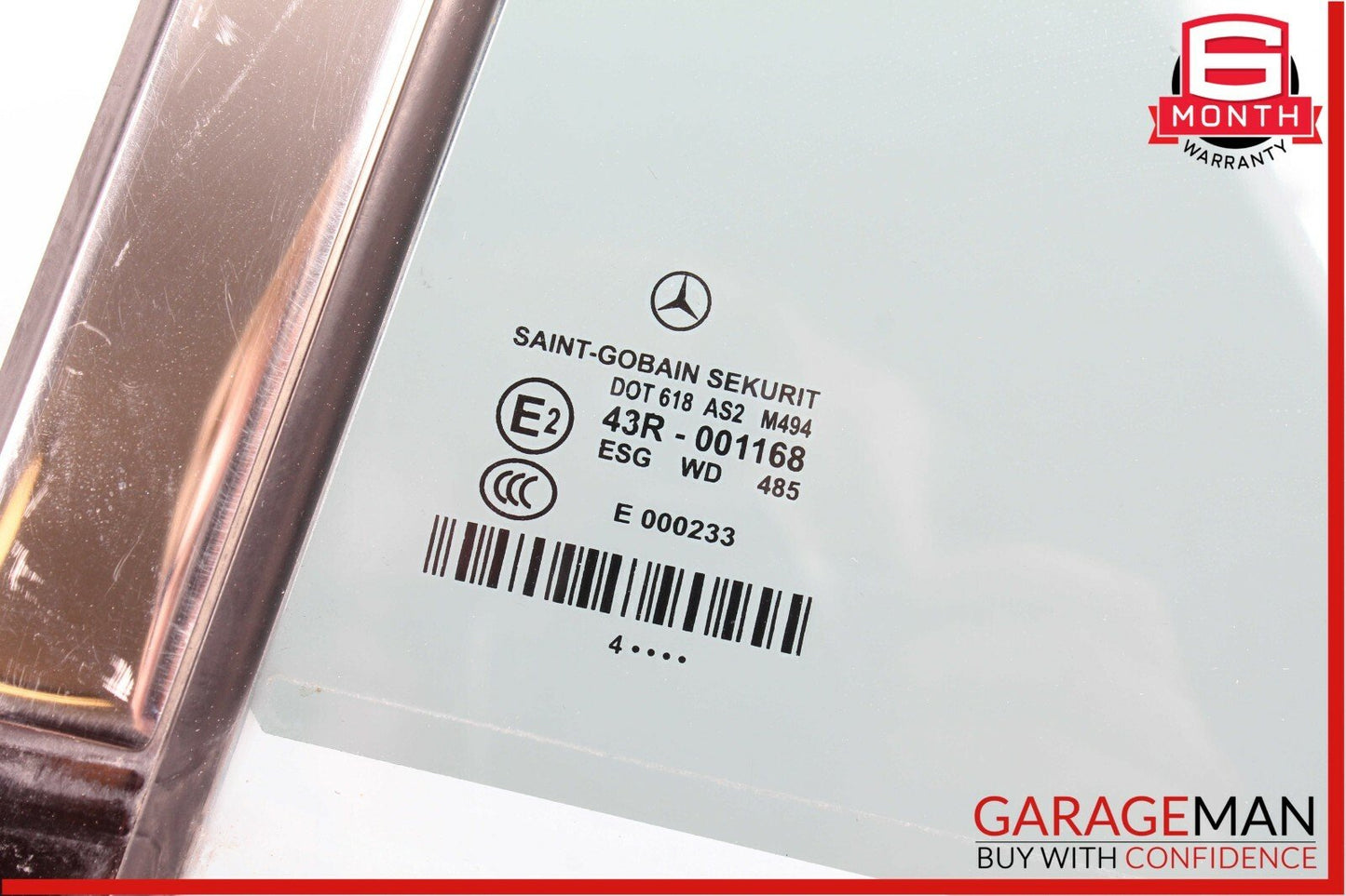 06-11 Mercedes W219 CLS500 Rear Left Side Quarter Window Glass Panel Assembly
