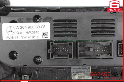 12-14 Mercedes W204 C250 C300 AC A/C Heater Climate Control w/ Trim OEM