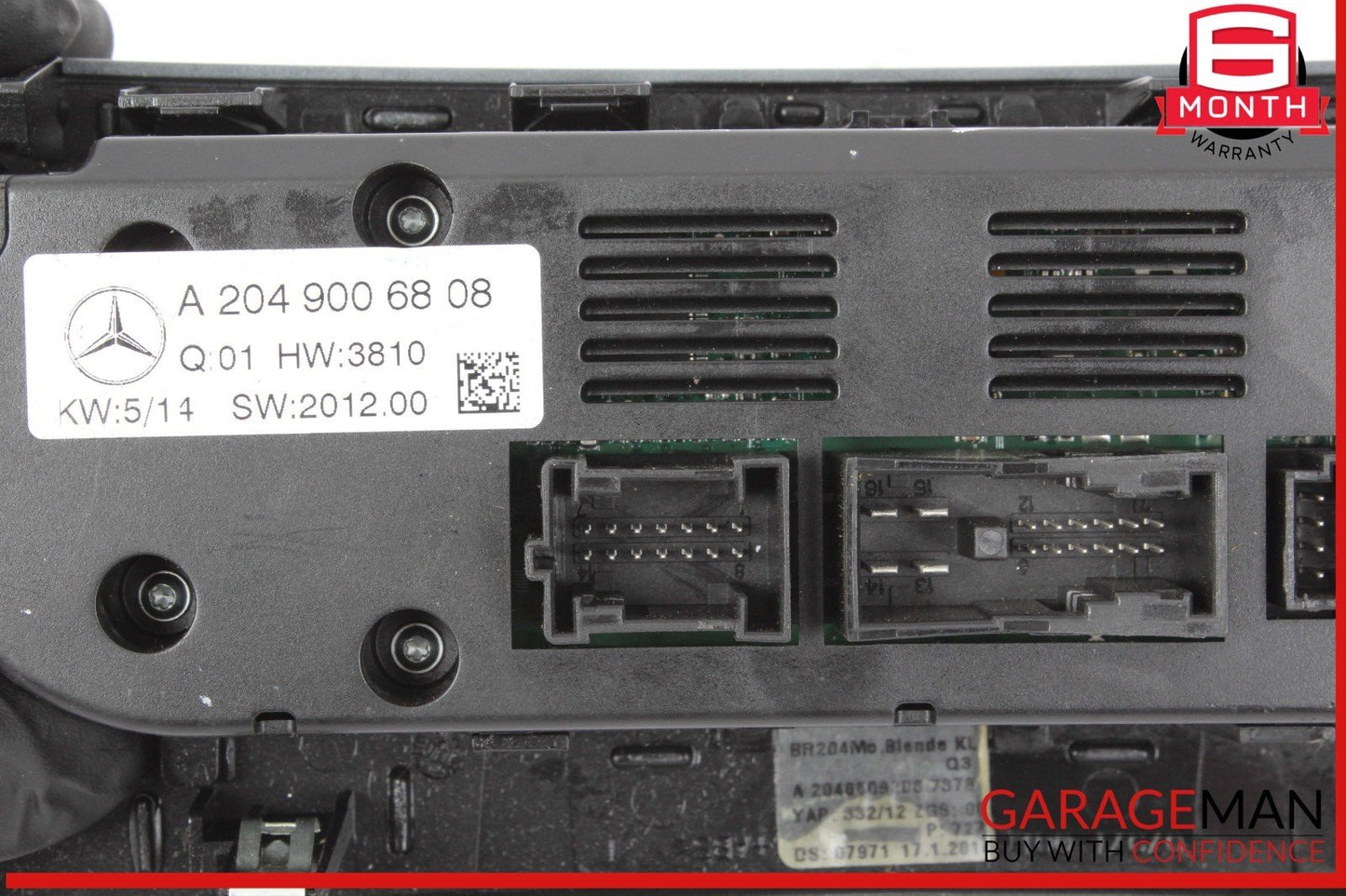 12-14 Mercedes W204 C250 C300 AC A/C Heater Climate Control w/ Trim OEM