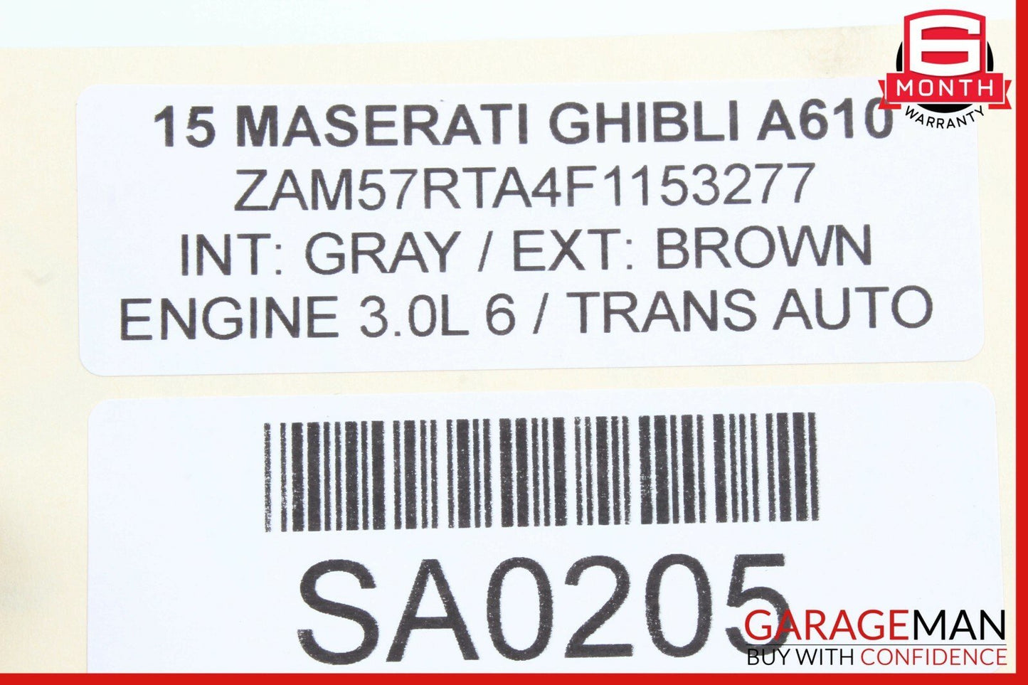 14-17 Maserati Ghibli RWD Rear Anti Roll Stabilizer Sway Bar Frame Assembly OEM