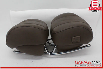 14-17 Mercedes W222 S550 Front Left and Right Side Head Rest Headrest Brown OEM