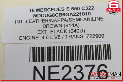 14-17 Mercedes W222 S550 Front or Rear Seat Control Module Unit 2229005406 OEM