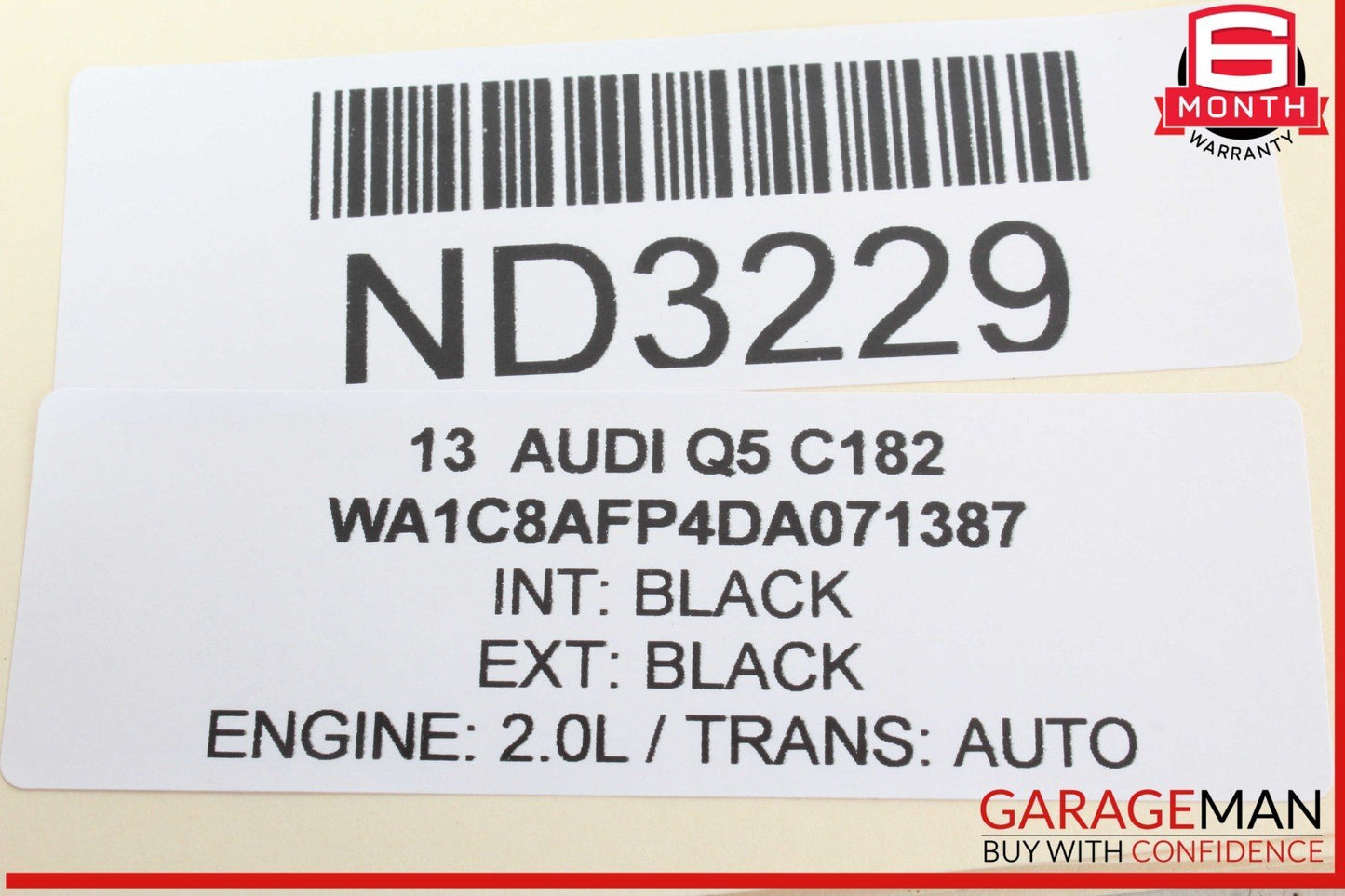 09-17 Audi Q5 SQ5 S4 S5 Steering Column Cover Trim Panel Black 8R1858345A OEM