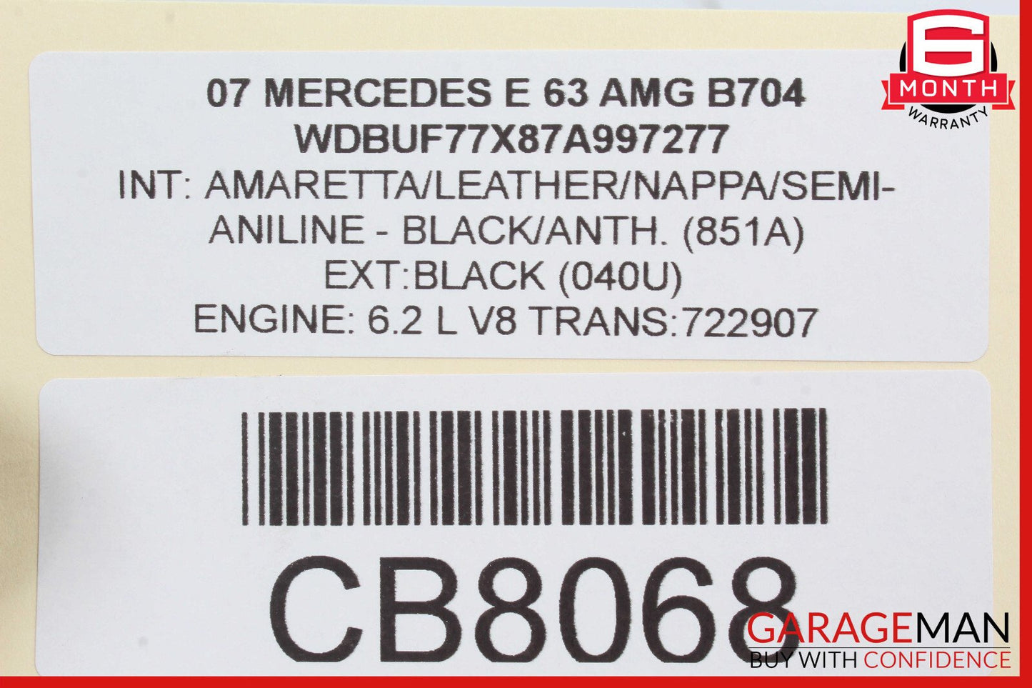 07-09 Mercedes W211 E63 E550 Rear Right Passenger Door Handle Keyless Go OEM