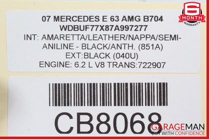 07-09 Mercedes W211 E63 E550 Rear Right Passenger Door Handle Keyless Go OEM